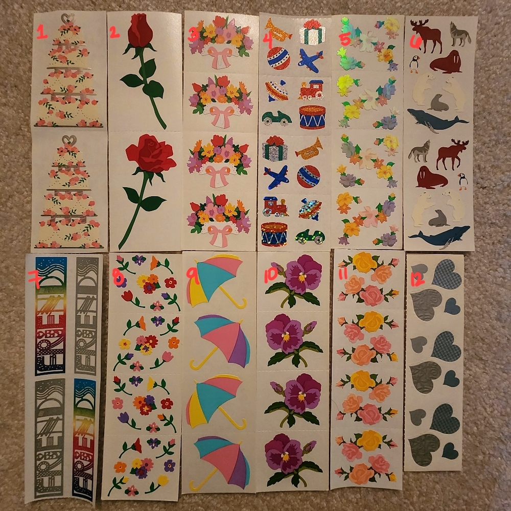 40 sheets Mrs. Grossman Sticker Sheets